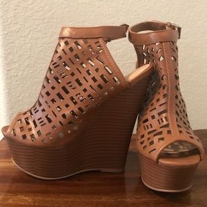Brown Wedges **never been worn**